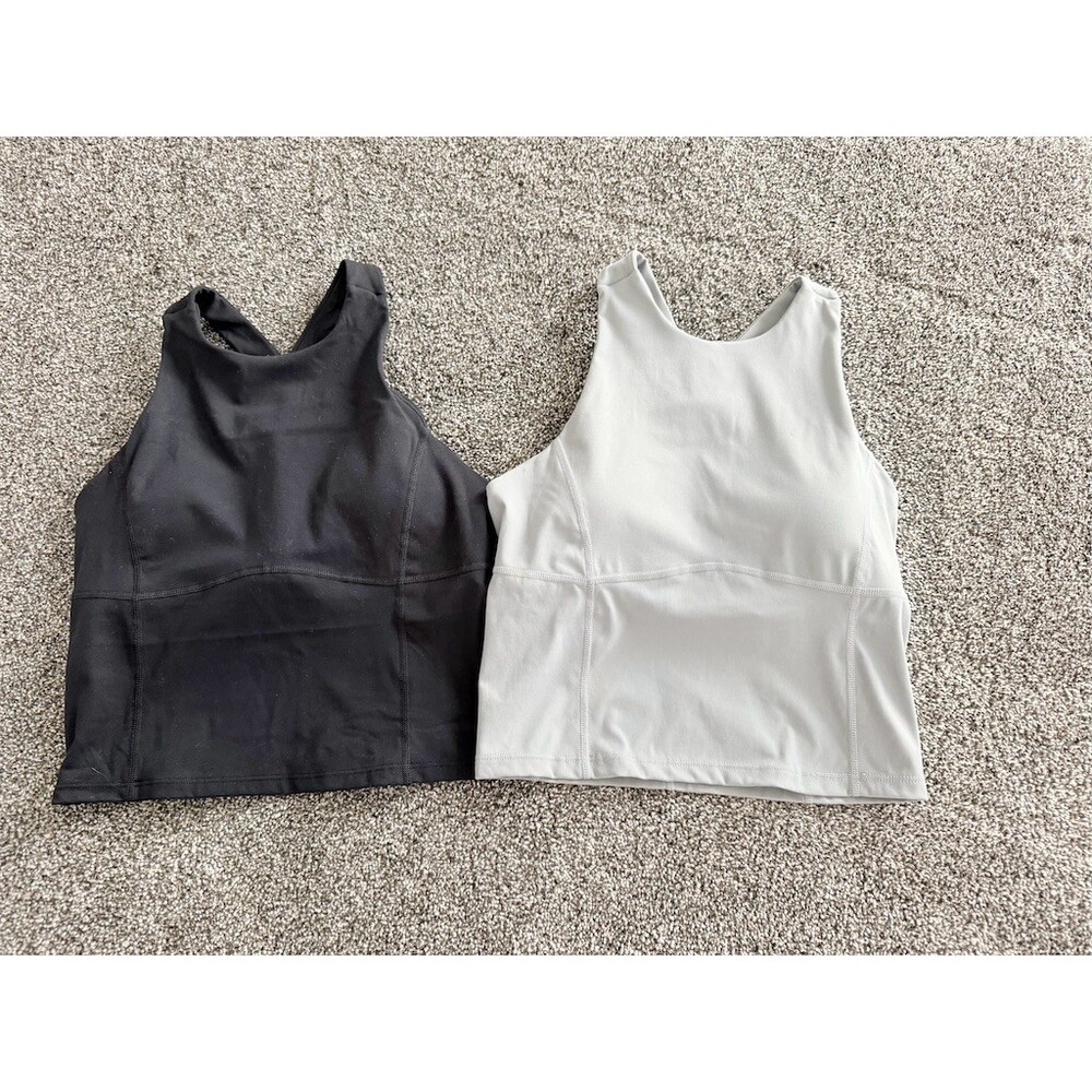 Kamo Fitness Womens High Neck Crossback Workout Tank Top Lot 2 Size S